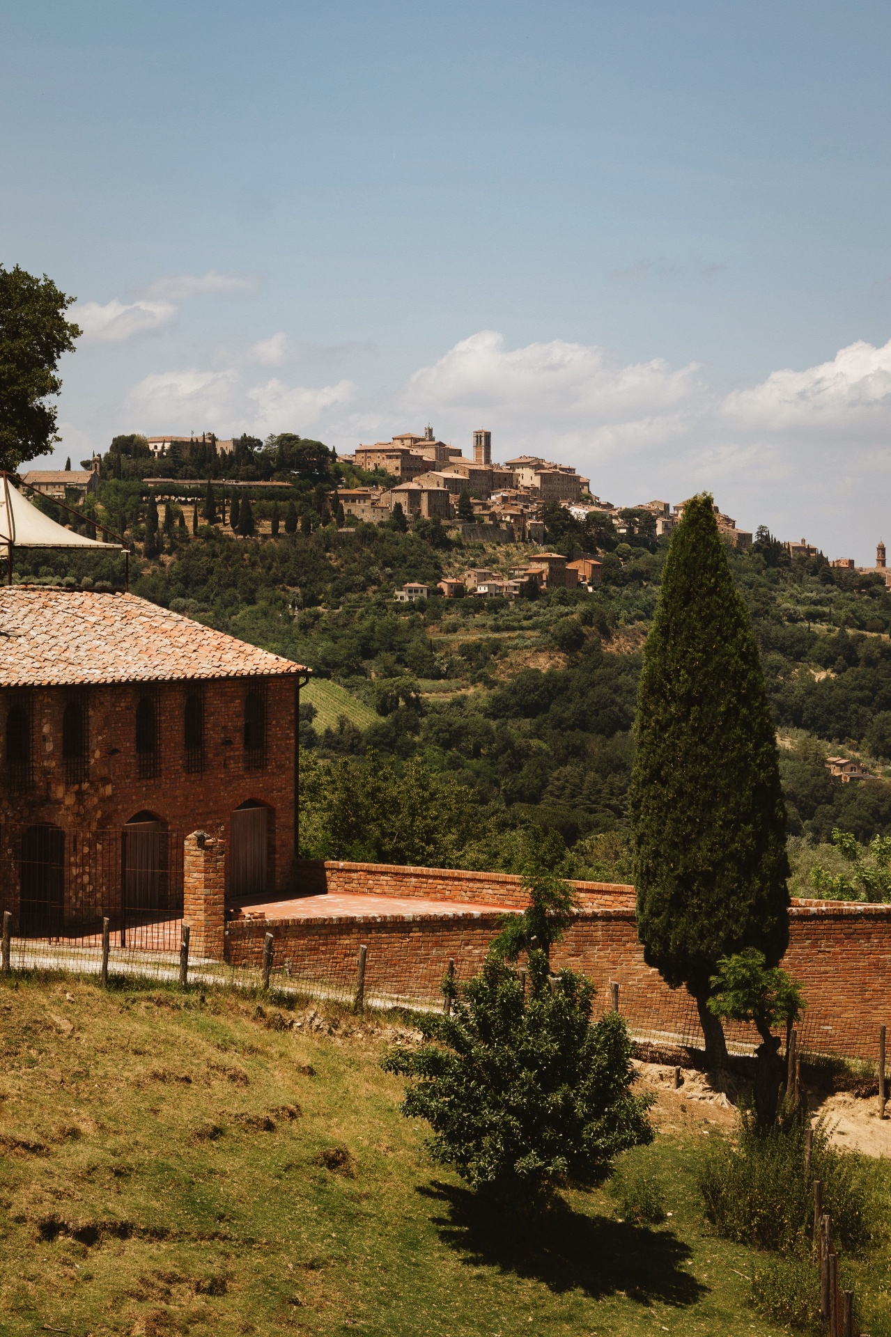 Tuscan hills surrounding the villa